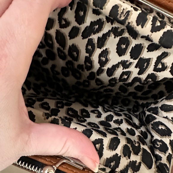 Nine West Cognac Pebbled Leather Crossbody - Picture 6 of 7